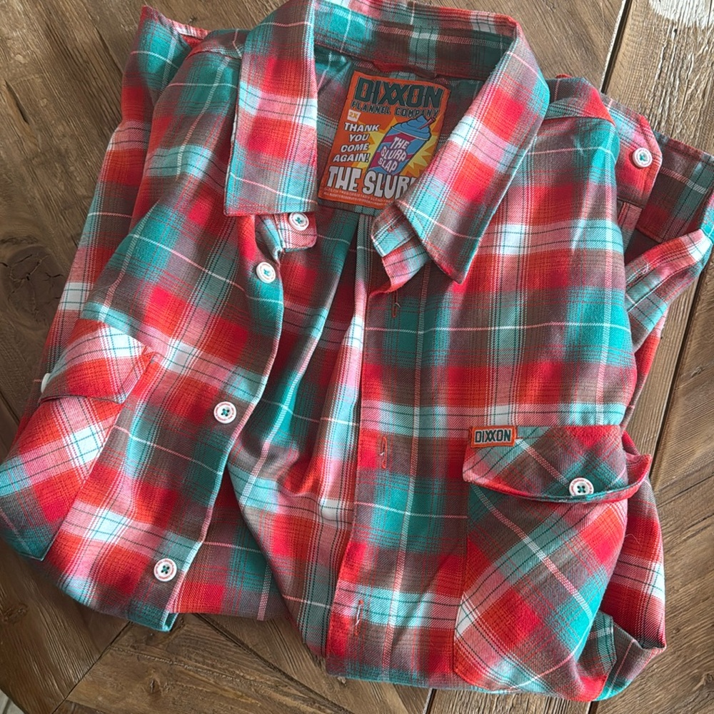 DIXXON Flannel "The Slurp"  7-Eleven Men’s Size xxl Button Plaid Shirt